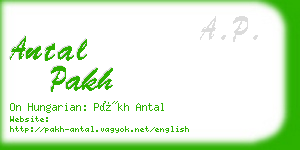 antal pakh business card